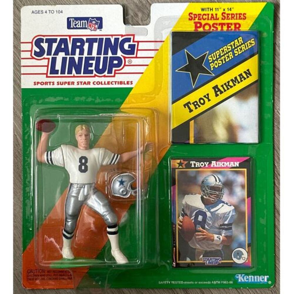 Starting Lineup 1992 Troy Aikmen with special series poster